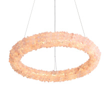 Golden 6884-22 CR - Ziva by Golden Lighting Corallo Integrated LED 22in Chandelier in Coral